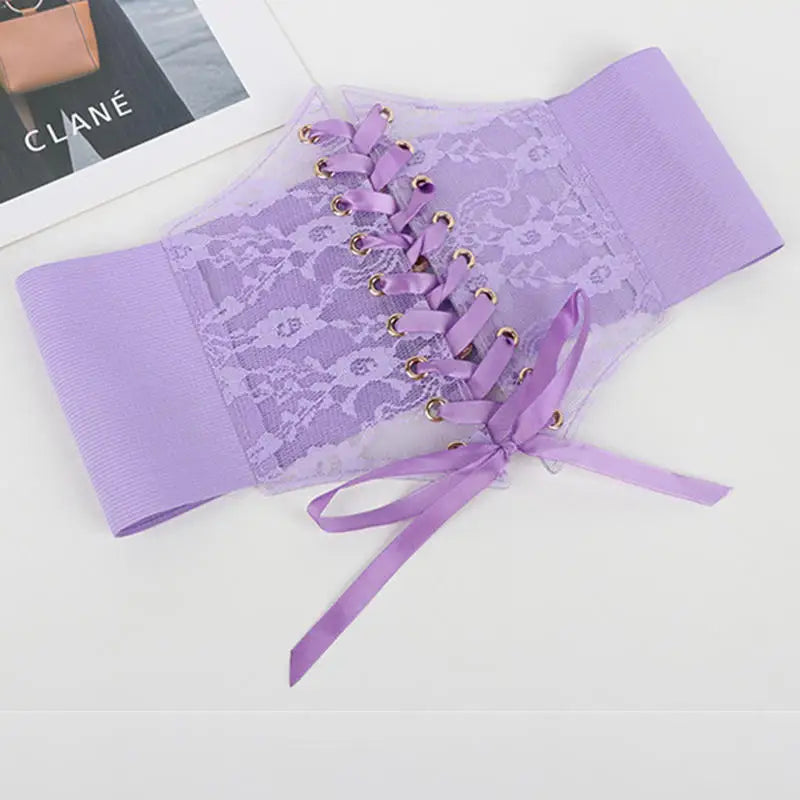 Fashionable Waistband Women's Lace-up Corset Belt, Retro Style For Ladies Suitable For Casual Wear And Special Occasions