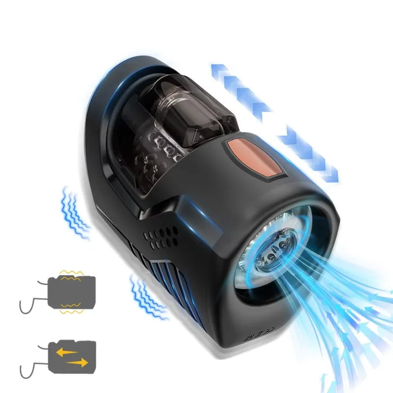 Automatic Telescoping Male Masturbator Cup Penis Pump Pocket Pussy with 9 in 1 Suction Vibrating Modes App Controll Sex Toy