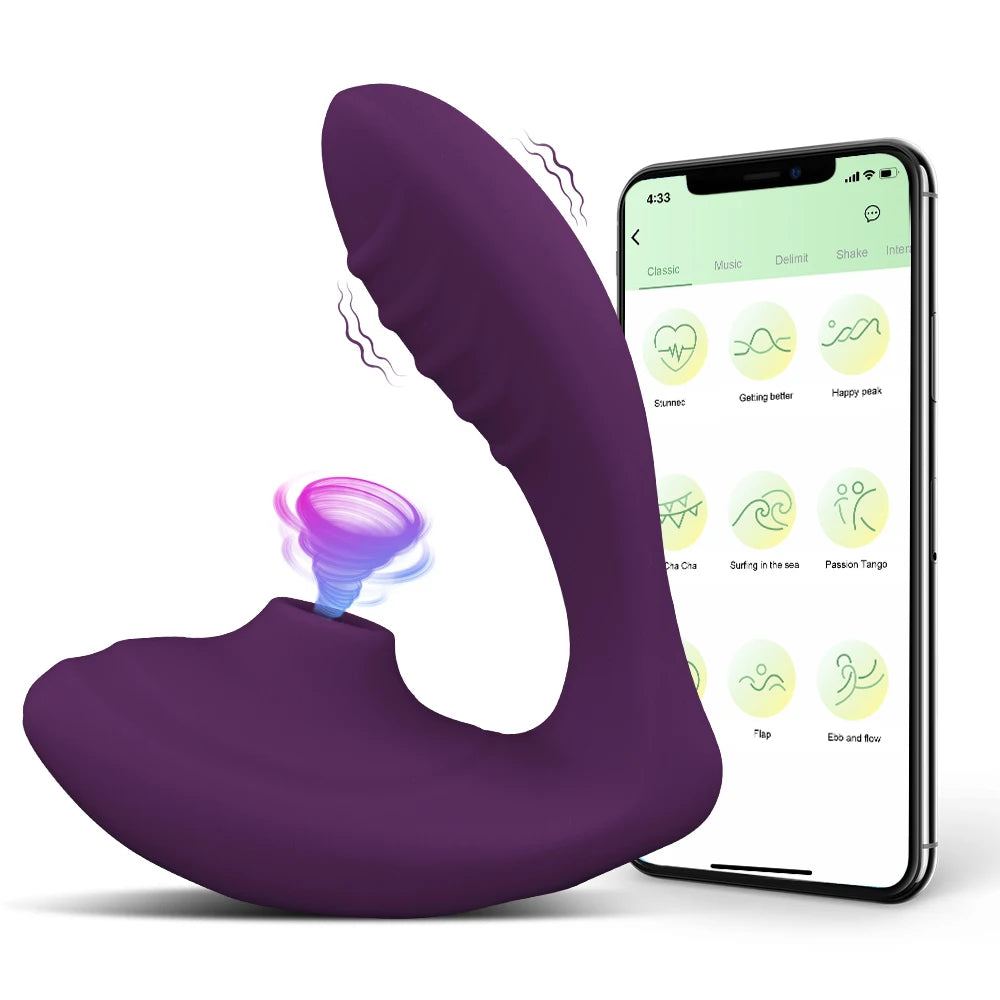 APP Controlled Vagina Sucking Vibrator 10 Speeds Vibrating Sucker Oral Sex Suction Clitoris Stimulator Erotic Sex Toys for Wome