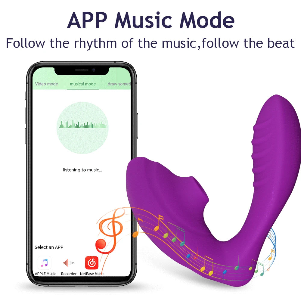 APP Controlled Vagina Sucking Vibrator 10 Speeds Vibrating Sucker Oral Sex Suction Clitoris Stimulator Erotic Sex Toys for Wome