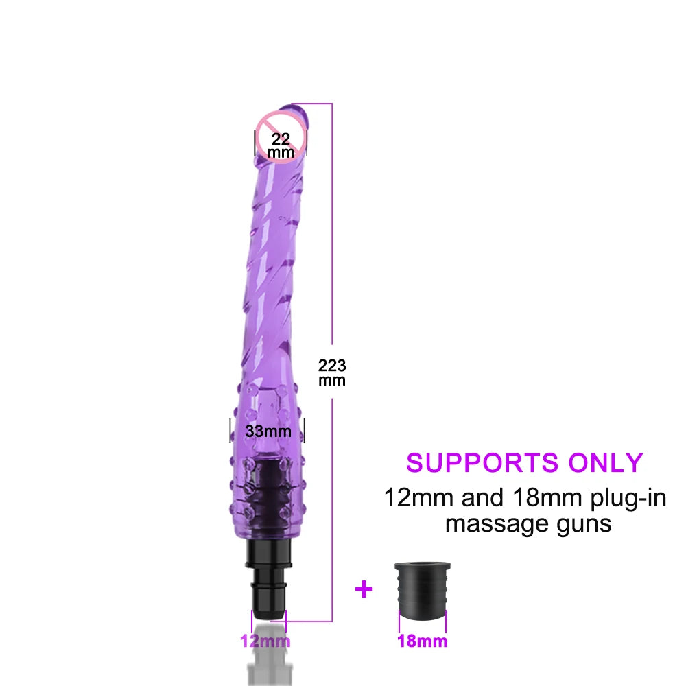 Massage gun Head Automatic Sex Machine Male Female Sex Toy Masturbator Enhance Pleasure Dildo Vibrator Adult Gift for Couples 18