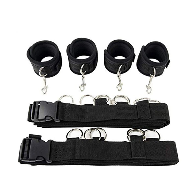 BDSM Bed Bondage Gear Adult Games Erotic Sex Toys For Women Couples Open Leg Handcuffs Ankle Cuffs Toys Restraints Accessories