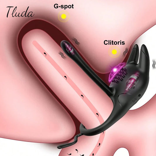 Vibrating Cock Ring Penis Ring for Men Remote Control Ejaculation Delay Penis Extension Clit Stimulator Sex Toy for Couples 18+