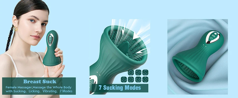 Nipple Sucking Vibrator Sex Toy Breast Clitoral Stimulator Tongue Vibration Clit Auto Sucker Orgasm Massager for Female Pleasure