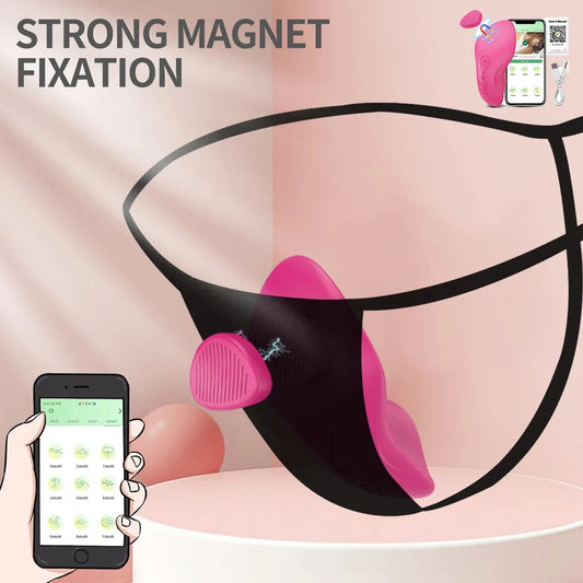 APP Wearable Vibrator for Women Bluetooth Control Egg Clit Stimulator Magnetic Wear Vibrating Female Masturbator Sex Toys Adults