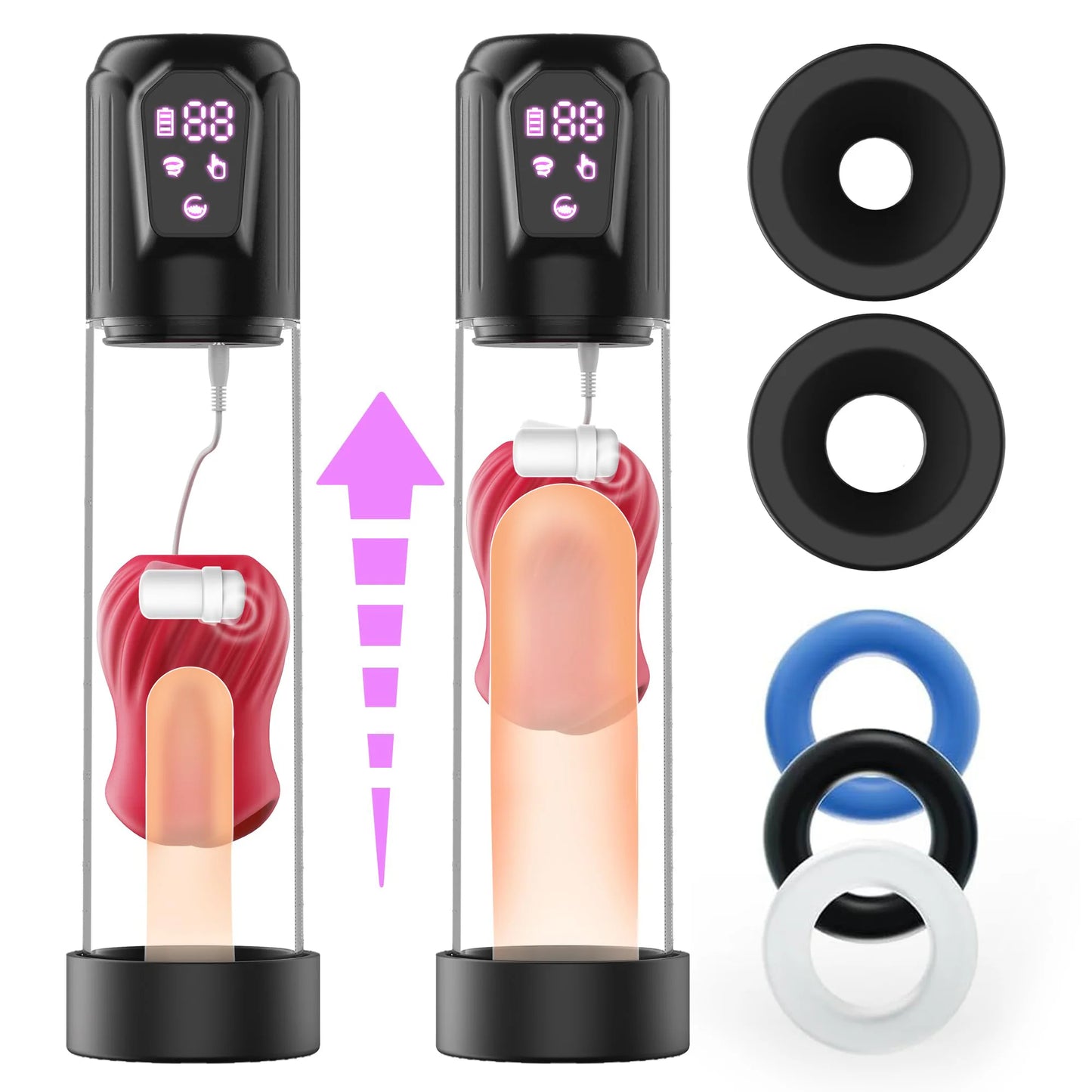 Electric Penis Pump with 5 Suction 6 Training Modes Automatic Male Masturbator LCD Pumps Enlargers Ault Sex Toys For Men