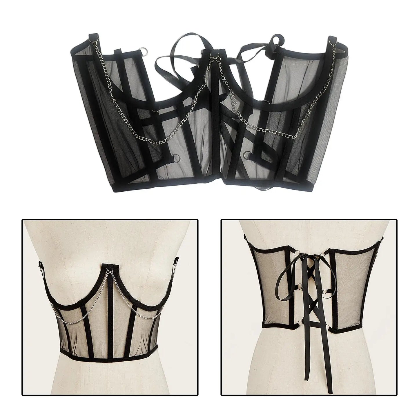 Lace Corset Belt Decorative Girdle Tie Back Corset Bustier Waist Corset Top Lace up Corset Wide Belt for Shirt Blouse Dress