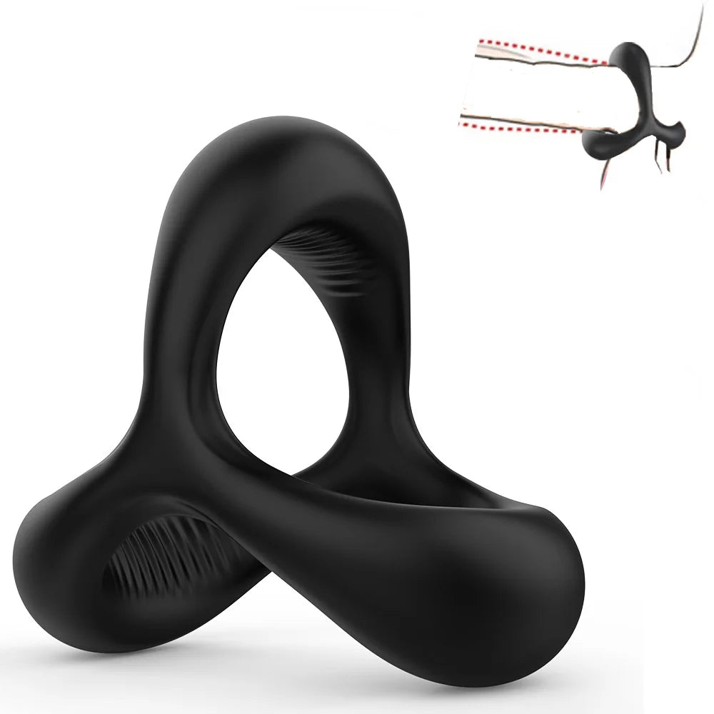 Penis Ring For Men Delay Ejaculation Erection Sex Product Scrotum Sleeve Dick Enlarger Ring Cock Cage Male Chastity Belt Sex Toy