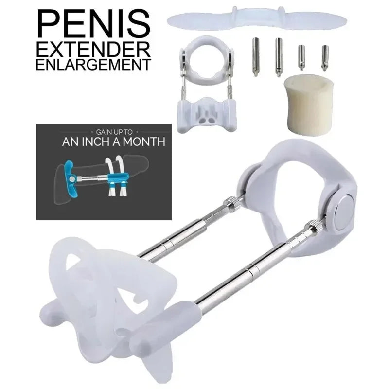 Penis Enlargement Stretch Clamp Extender - Stretching Exerciser & Growth Traction Device, Men’s Sex Toy Tool