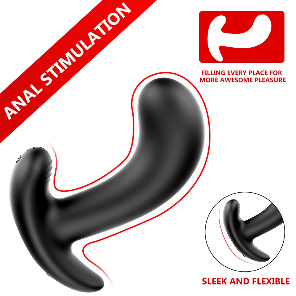 Prostate Massage Penis Fake Insert G Spot Unisex Toy for Man Women Silicone Anal Butt Plug Wearable Stimulation Ball Dildo 18+