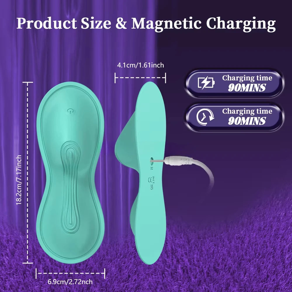 Sitting Vibrators for Women Wholesale 2 in 1 Wearable Vibrators Ride-on Sex Toys App Dual Stimulate Clitoral and Anal Vibrators