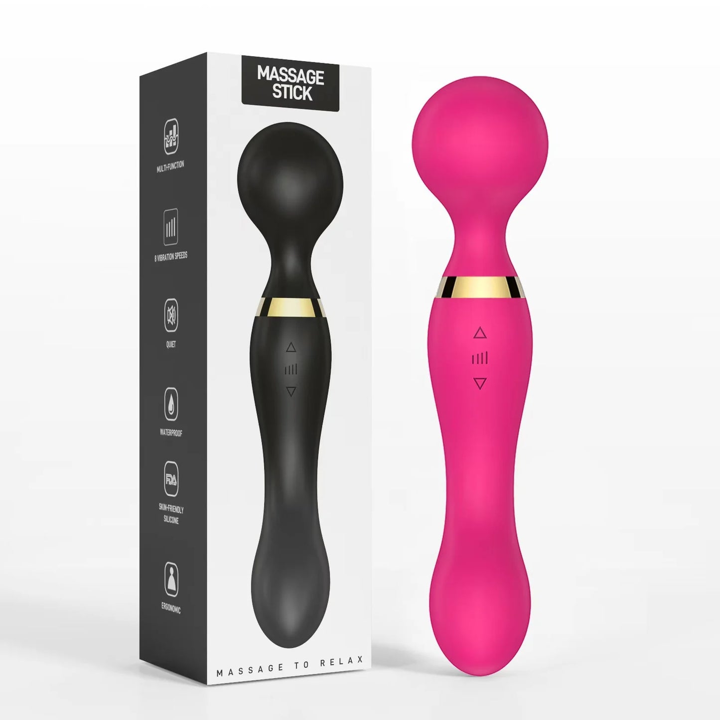 Vibrator Wand,Adult Sex Toy Wand, G Spot Dildo, Clit Vibrator, Sex Vibrators,Clitoris Stimulation,with 8 Speeds & 20 Patterns, F