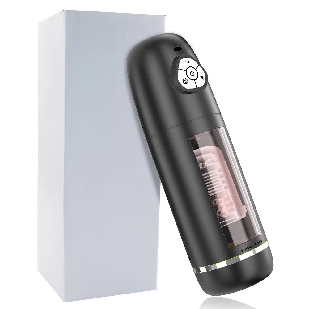 Automatic Male Masturbator Penis Pump With 10 Rotating Thrusting Modes Blowjob Pocket Pussy Sex Machine Adult Toy Male Vibrator