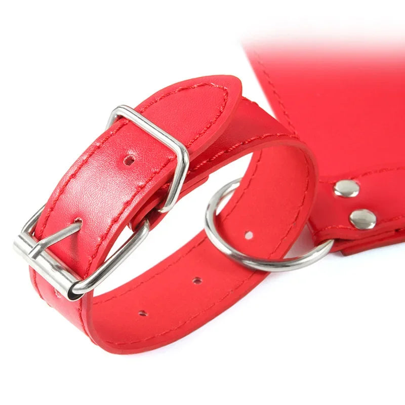 Bdsm Full Body Leather Restraint Straps Hand Behind Back Bondage Bondage Black Belt Arm Body Binder Glove Sleeves Sex Bandage