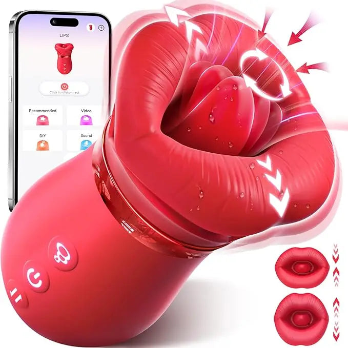 Sucking Vibrator Tongue Licking Sucker Female Oral Clitoris Nipple Stimulator APP Control Vibrating Vacuum Sex Toys for Couples