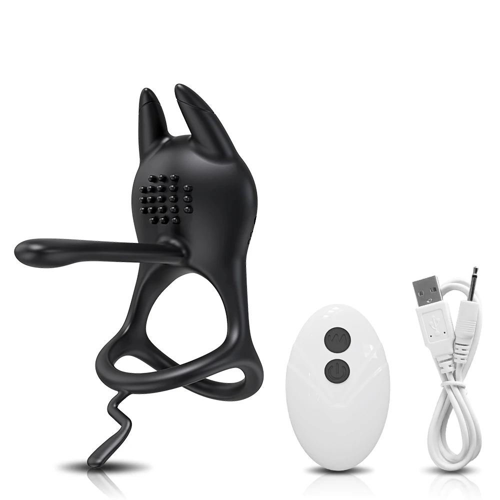 Penis Ring Men Couple Cock Ring Vibrator Ejaculation Delay Vibrating cock Ring Prostate Semen Lock Ring Sex Adult Erotic Toy