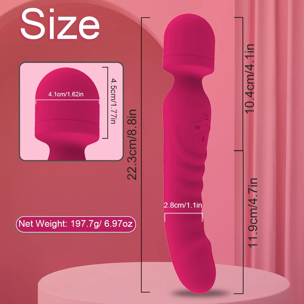 Powerful Vibrator Dildos Wand for Women Clitoris Stimulator G Spot Vibrator for Women Vagina Massager Adult Sex Toys for Woman