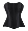 Corsets Bustiers for Women Overbust Corset Top Corselet Sexy Satin Lace up Zipper Corsetto Shaper Gothic Korsett Black