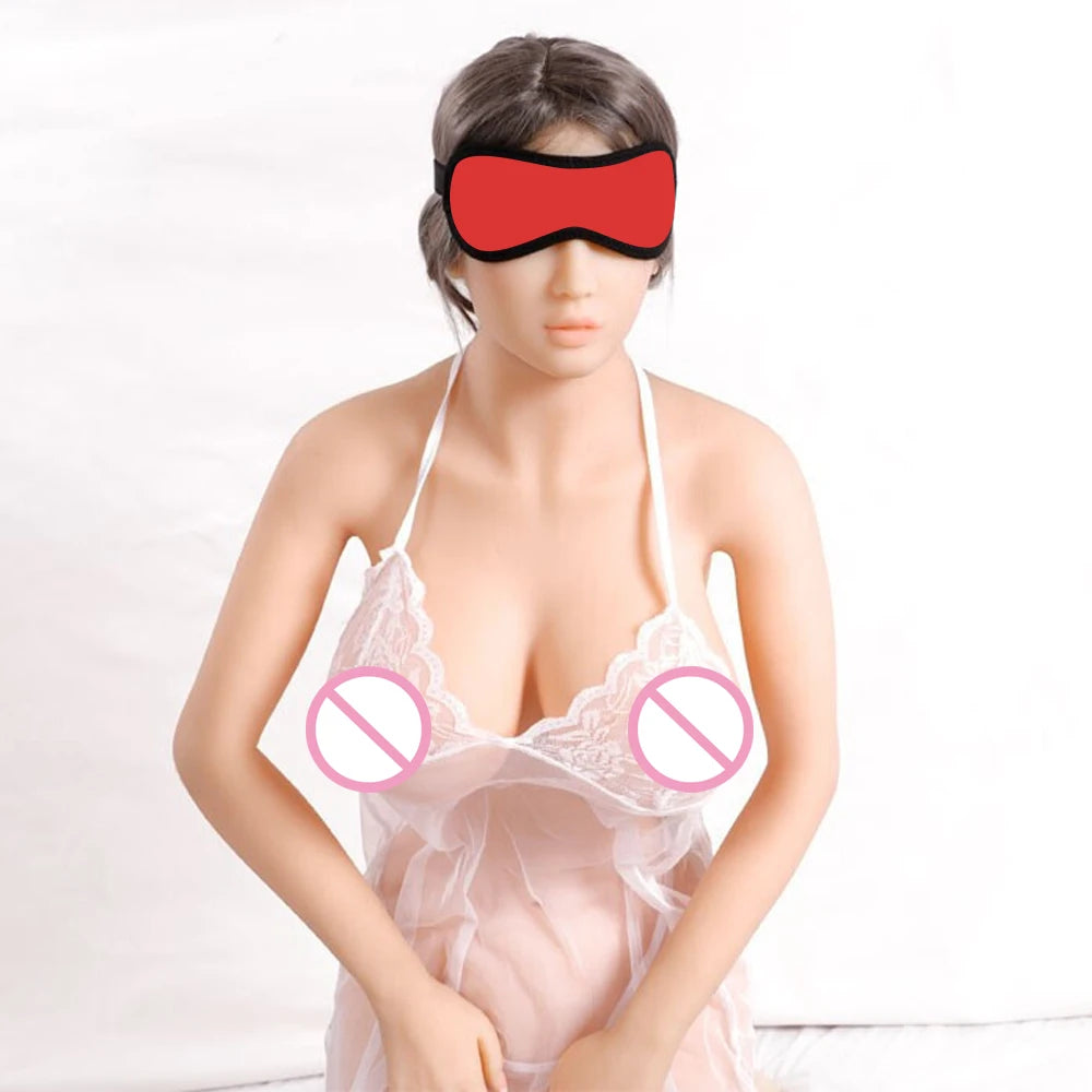 BDSM Adult Sex Toy Kits Sets for Sexy Games Bondage Mask Set Feather Handcuffs Ankle Cuff Restraints for Couple Sexual Aids ﻿18+