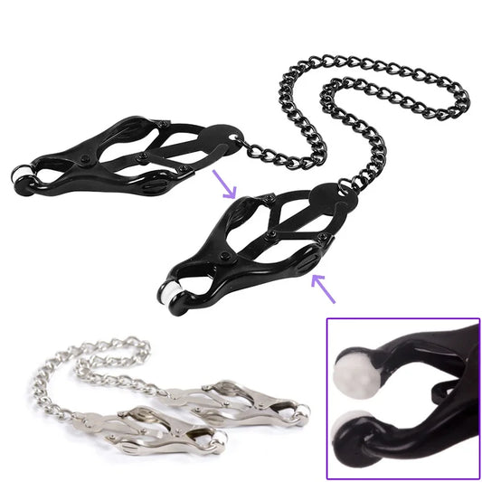 Women Exotic Accessories Fetish Bondage Metal Breast Clips Steel Clover Nipple Clamps Bdsm Adult Games Sex Toys Erotic Goods