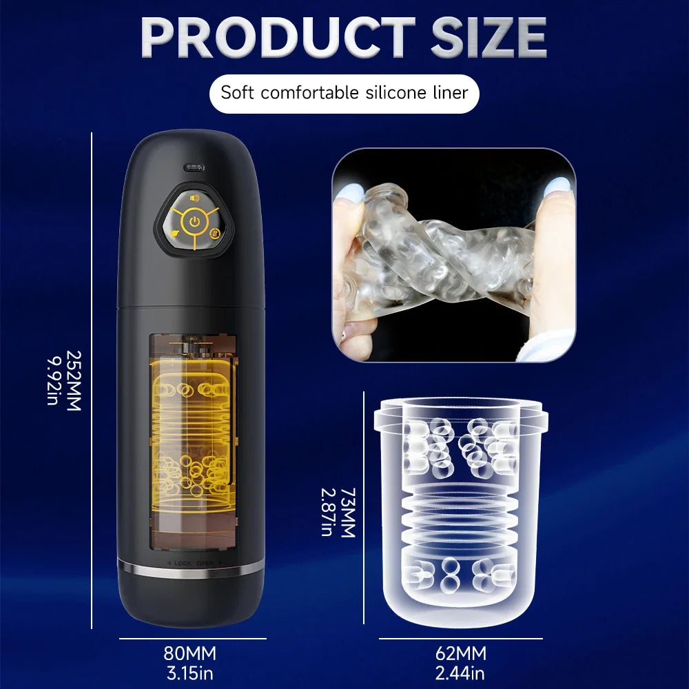 Male Masturbators Automatic Sucks Sex Machines 8 High-Speed Penis stamina Magnify Trainer Vagina Blowjob Adult Sex Toy for Men