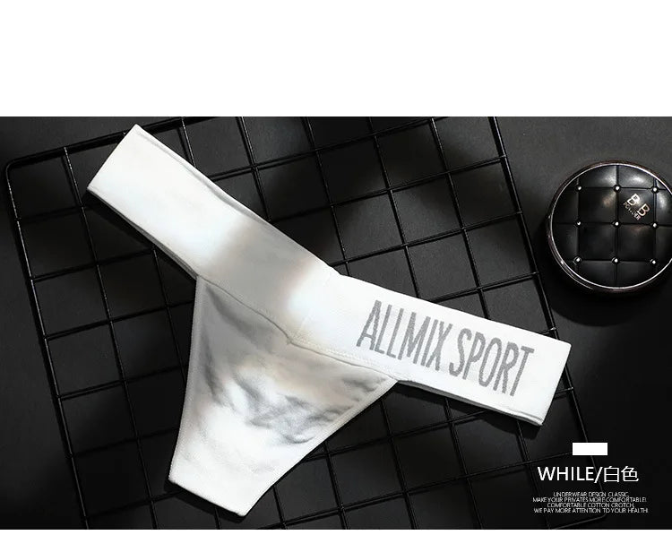 lingerie sexy underwear Unisex Seamless Sports Fitness Letters tanga hombre Deep V Wide Waist Low Waist Seamless Briefs Thong