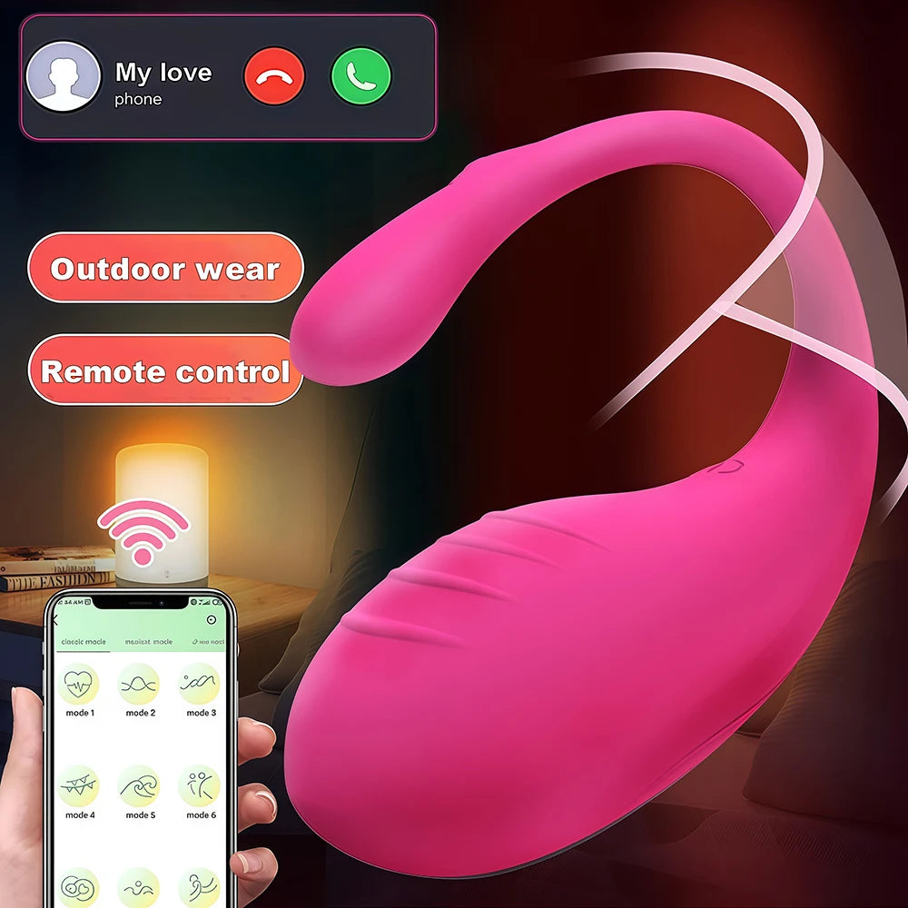 APP Controlled Vaginal Vibrators G Spot 9 Speed Anal Vibrating Egg Massager Wearable Stimulator Adult Sex Toys for Women Couples