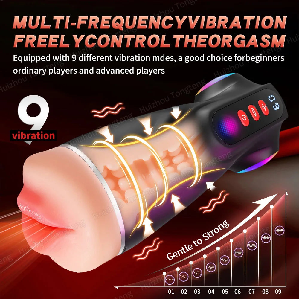 Automatic Male Masterbator with APP Control 9 Sucking Vibrating Thrusting Modes Men Sex Toys Penis Pump Adult Blowjob Stroker