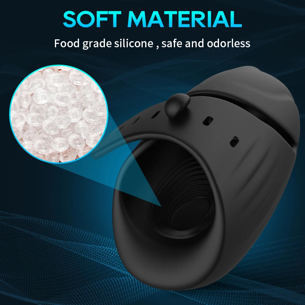 Male Masturbator Adjustable Penis Training Vibrator with APP Control Delay Ejaculation Cock Ring Glans Trainer Sex Toys for Men