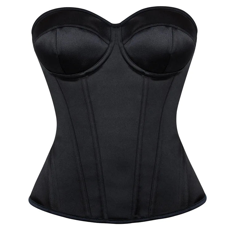 Corsets Bustiers for Women Overbust Corset With Cup Corselet Top Sexy Bridal Costume Long Torso Hourglass Waist Korsett White