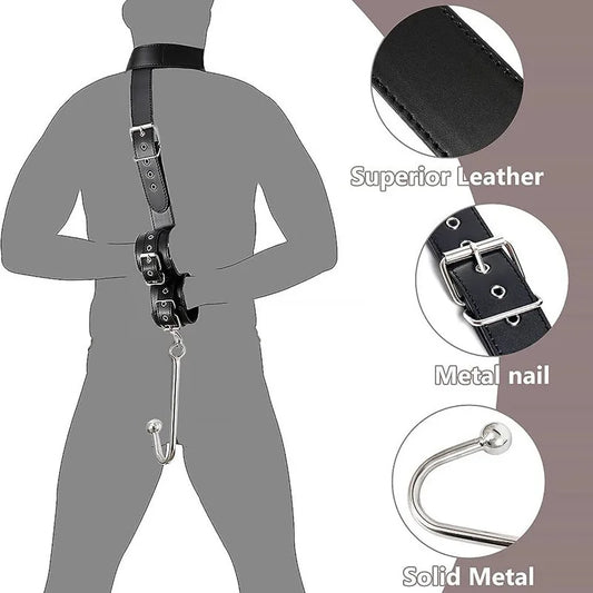 SM Backhand Binding Apertural Plug Anal Hook Bondage Toys Bdsm Kit Slave Bondage Handcuff Couple Bundle Game Adult Sex Toy 18+