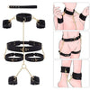 BDSM Bondage Restraint Kit for Couples,Adult Handcuffs Ankle Cuffs Slave Collar with Lock,Beginner SM Toy Set,Role Play Games