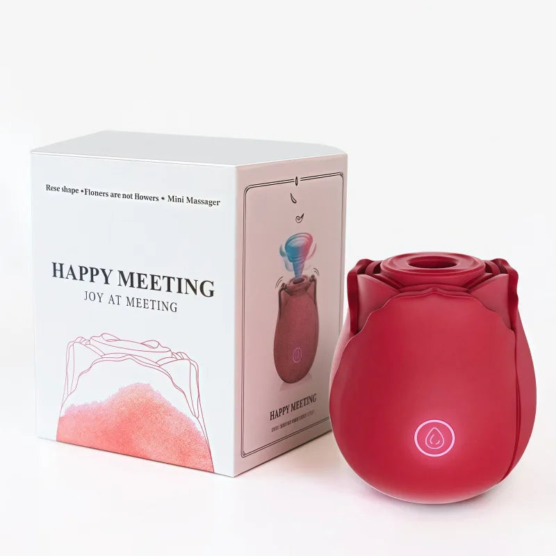 3-in-1 Nipple Clitoris Stimulation Sucking Toys Vibrators Dildos 10-Frequency Vibrators Rose Design Sex Toys - GIOIO