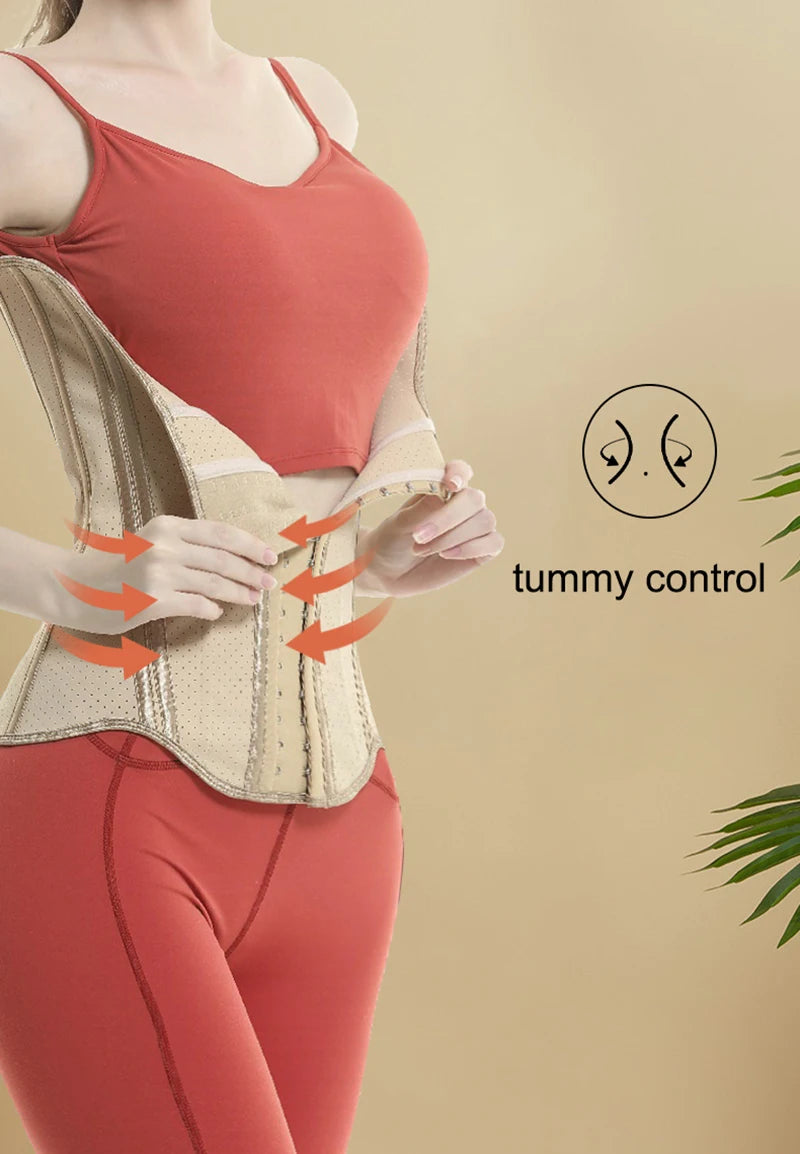 Slimming Sheath Latex Rubber Waist Trainer Cincher Corset Shapewear Belly Body Shaper Modeling Strap Fajas Colombian Girdle Belt