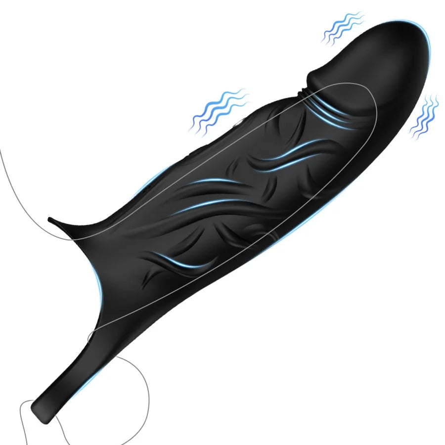 Vibrator Men's Enlargement Thickened Penis Sperm Lock Penile Sexual Crystal Wolf Teeth Set Adult Sex Toy Penis Extender Pump