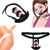YOCY Mouth Gag Horse Dildo Adjustable Leather Strap on Sex Toy For Couple Game Bondage Muzzles