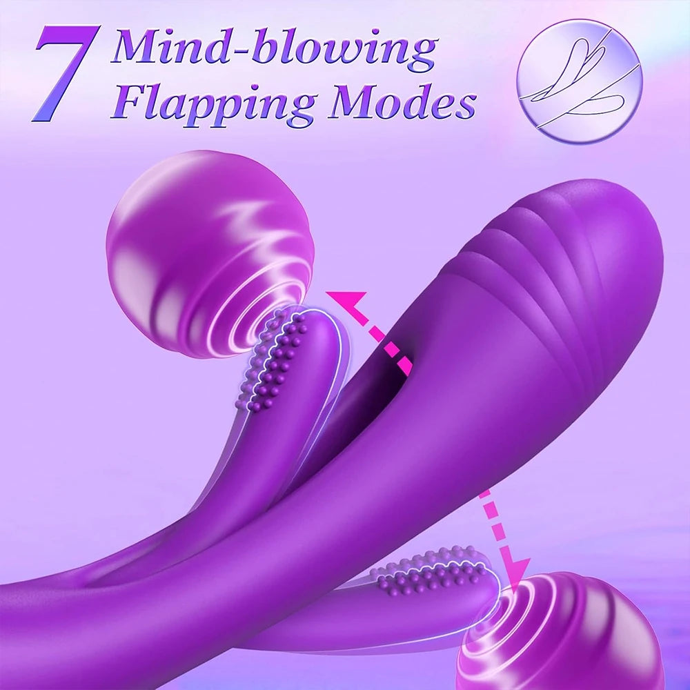Erotii 3-in-1 Rabbit Vibrator, G-Spot & Clitoral Stimulator  with Tapping/Flapping Mode.
