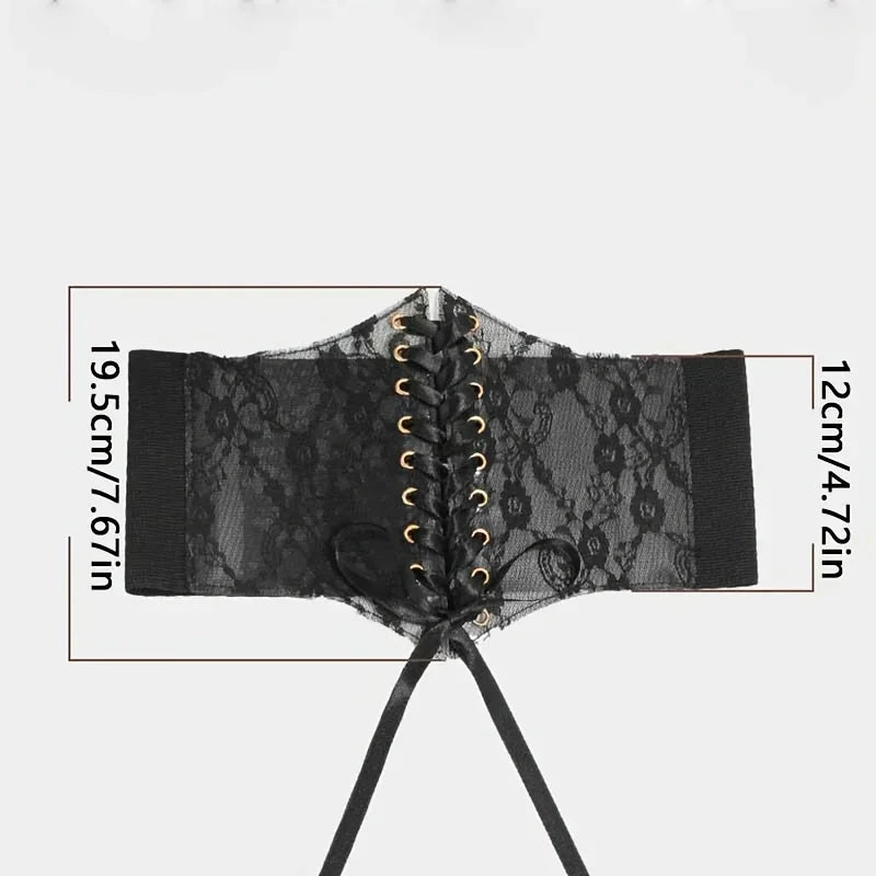 Fashionable Women's Lace-up Corset Belt, Retro Style for Ladies Suitable for Casual Wear and Special Occasions