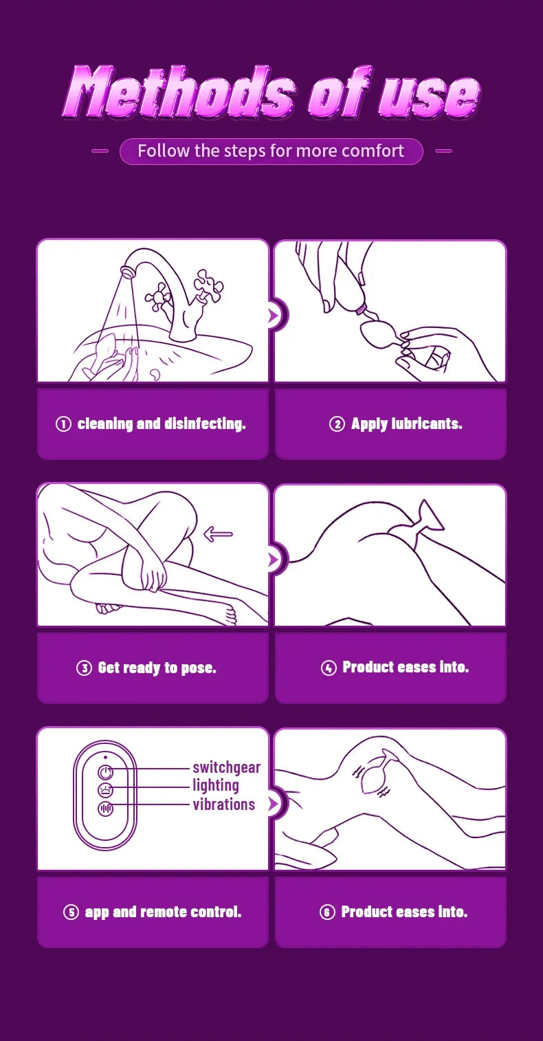 Vibrating Remote Heart-Shaped App Control Man and Woman Metal Anal Plug Adult Luminous Electric Anal Dildo Couple Intimate Toys