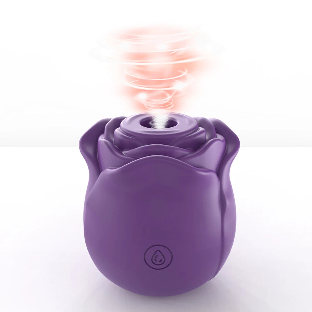 Rose Shape Vagina Sucking Vibrator Nipple Massager Clitoral Vacuum Stimulator Vibrating Female Masturbator Sex Toys for Adults
