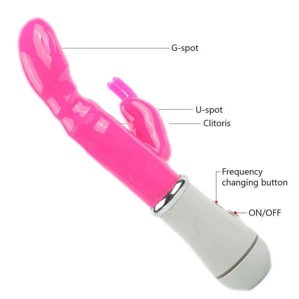 Powerful Rabbits Vibrators Vagina Clitoris Stimulator Double Head G-Spot Massager Sex Toys For Women Female Masturbator Sex Shop