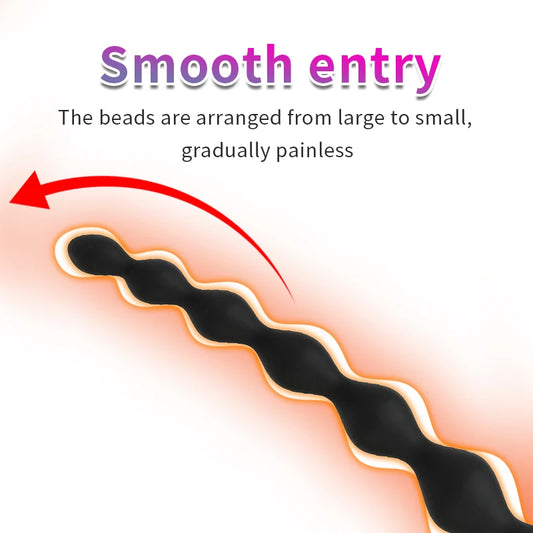 Anal Beads Sex Toys for Women Anal Sex Toy Gay Anus Dilator Men Prostate Massager Smooth Silicone Butt Plug for Couples Sex Shop