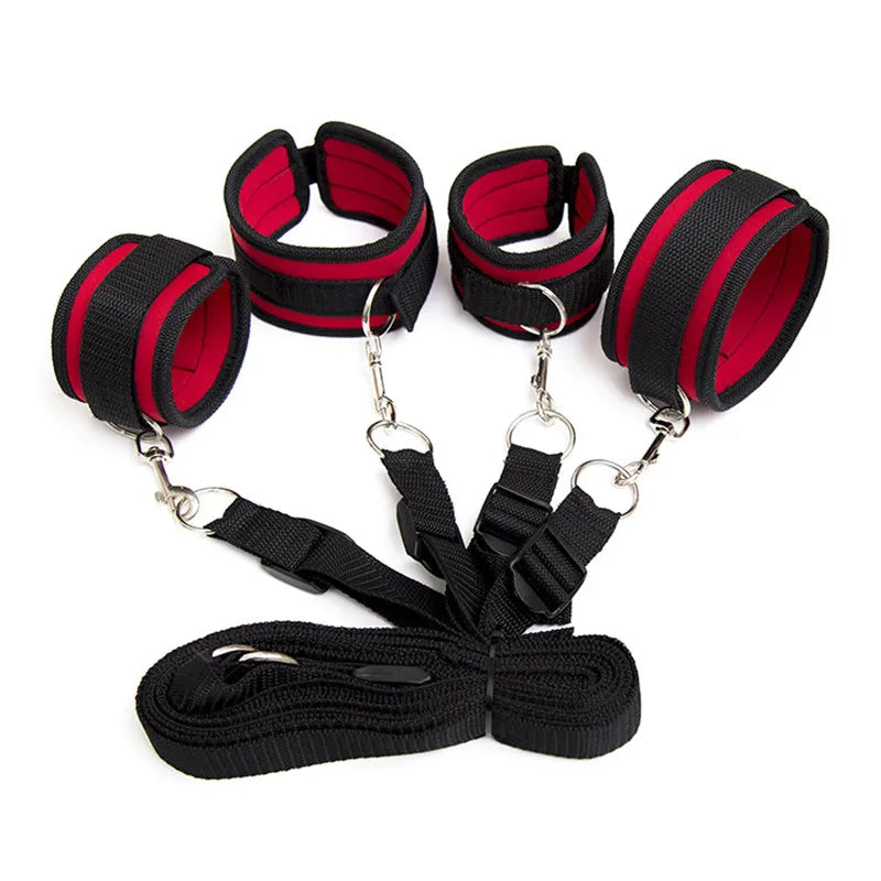 Bdsm Fetish Slave Sex Swing Couples Bed Wrist And Ankle Cuff Bondage Women Adjustable SM Handcuffs Adult Games Erotic Sex Toys