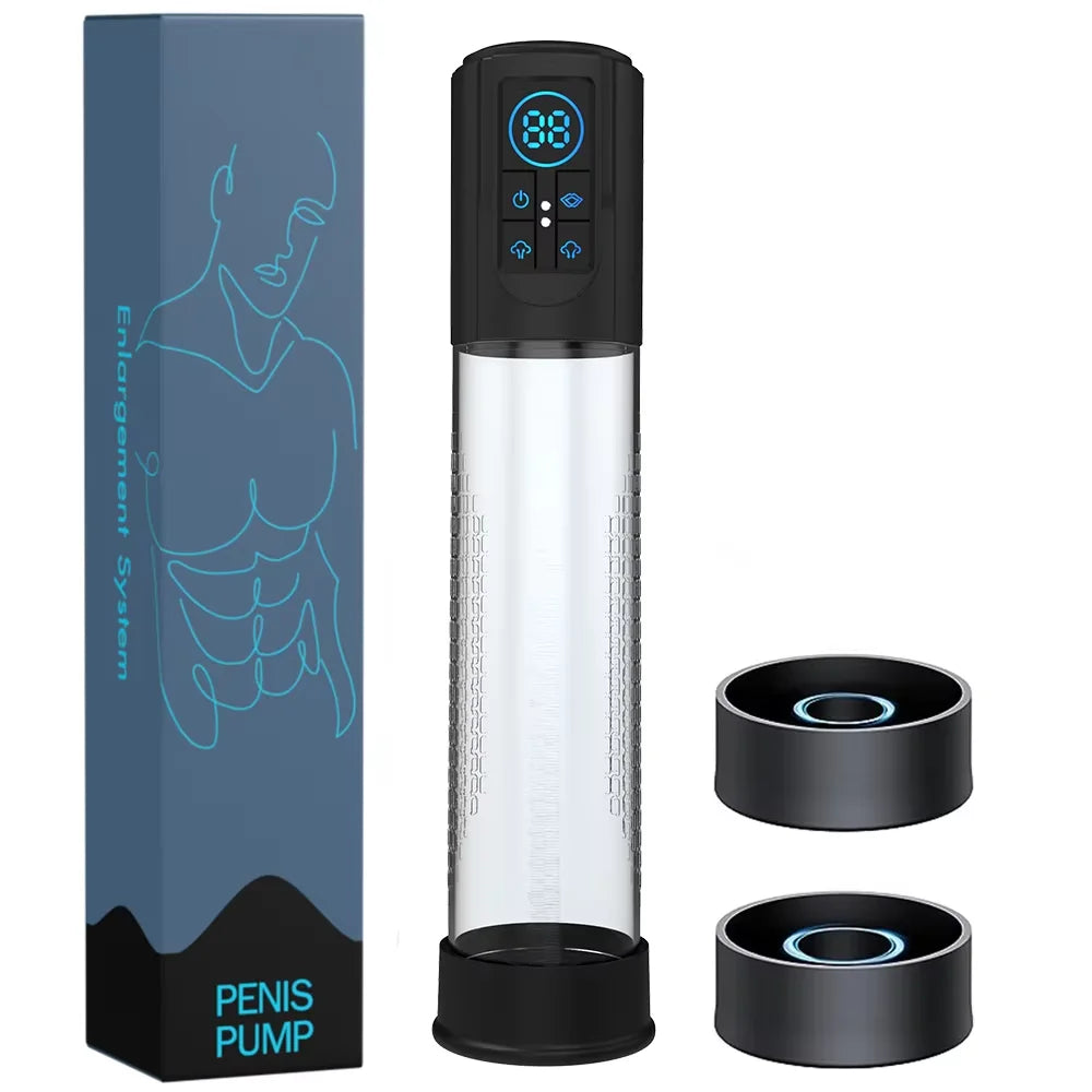 IPX7 Electric Penis Pump Adult Sex Toys Dick Enlarger for Men Erection Air Water Extender 4 Training 3 Suction Male Masturbator