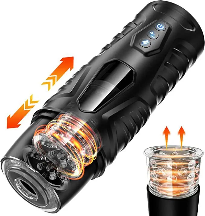 Automatic Telescoping Male Masturbator Cup Penis Pump Pocket Pussy with 9 in 1 Suction Vibrating Modes App Controll Sex Toy