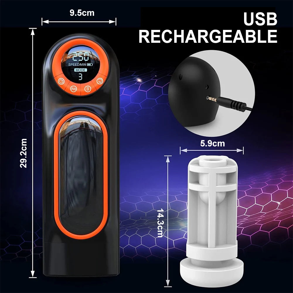 Male Masturbation Cup Blowjob Sex Machine For Men Dick Stroker with Thrusting Vibrating Sucking Modes Sexual Pleasure Tools