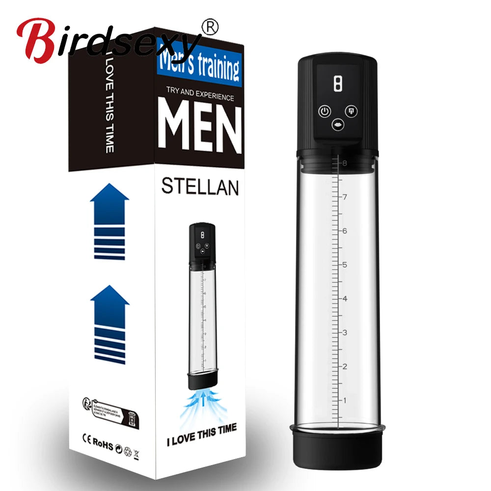 Electric Penis Pump for Enlargement Man Vacuum Pump Enlargement Extend Pump Male Masturbator Penile Bigger Trainer Adult Sex Toy