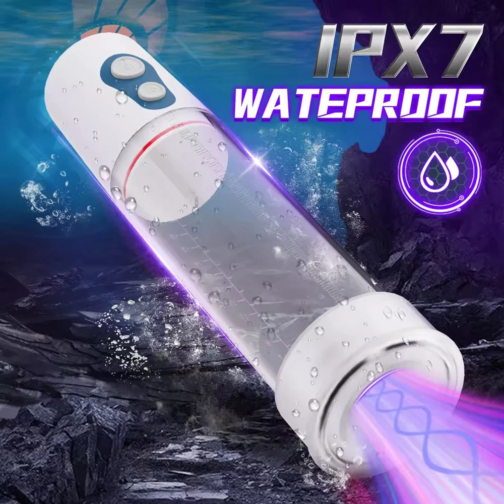 Electric Penis Pump Penis Enlarger Vacuum Pump Sex Toys for Men Penile Bigger Trainer Adult Male Masturbator Penis Enlargement