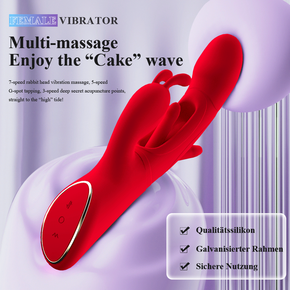 Rabbit Vibrator for Women G Spot Tapping Flapping Clit Stimulator Female Vagina Licking Tongue Massager Dildo Sex Toys for Adult