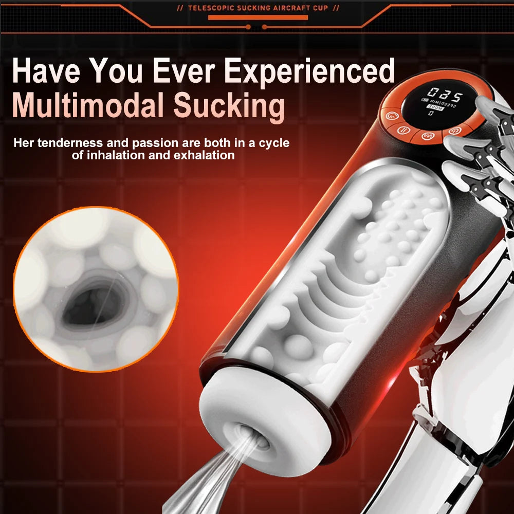 Male Masturbation Cup Blowjob Sex Machine For Men Dick Stroker with Thrusting Vibrating Sucking Modes Sexual Pleasure Tools